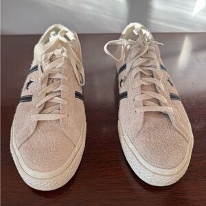 Converse One Star limited white suede black star Retro style Sneaker Sz 9